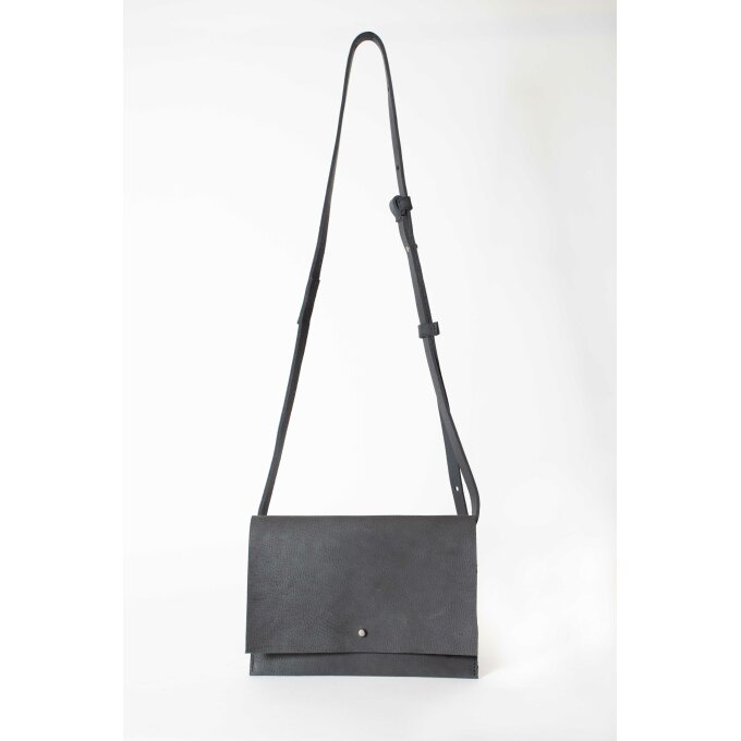 MINIMALISTIC BAG vachetta structured charcoal