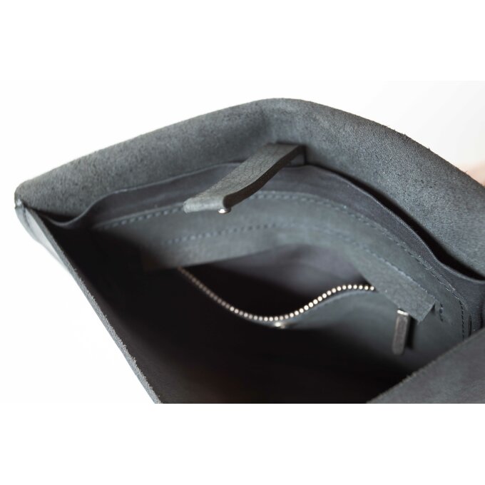 MINIMALISTIC BAG vachetta structured charcoal